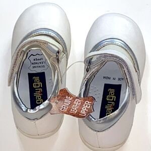 Vintage 40s 60s Gally gail Toddler GenuineLeatherUpper Shoes Size 8